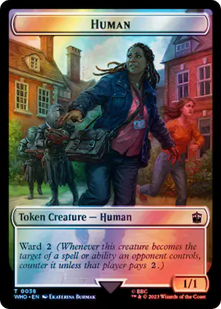 Human (0038) // Mutant Double-Sided Token (Surge Foil) [Doctor Who Tokens] | Tabernacle Games