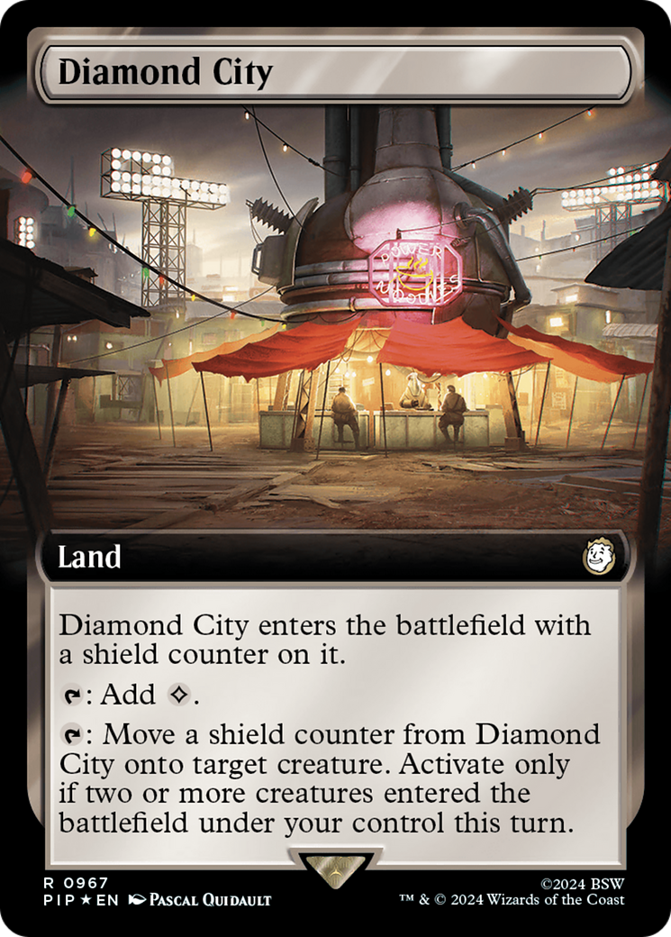 Diamond City (Extended Art) (Surge Foil) [Fallout] | Tabernacle Games