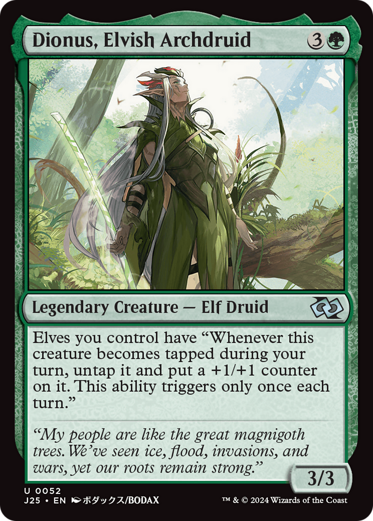 Dionus, Elvish Archdruid (Anime) [Foundations Jumpstart] | Tabernacle Games