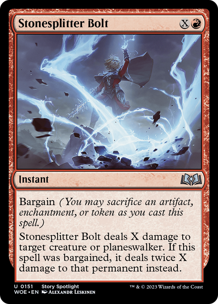 Stonesplitter Bolt [Wilds of Eldraine] | Tabernacle Games