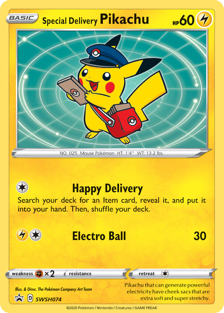 Special Delivery Pikachu (SWSH074) [Sword & Shield: Black Star Promos] | Tabernacle Games