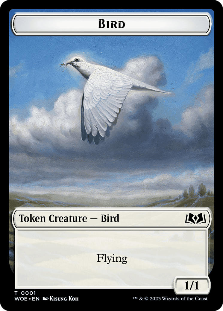 Bird // Food (0013) Double-Sided Token [Wilds of Eldraine Tokens] | Tabernacle Games