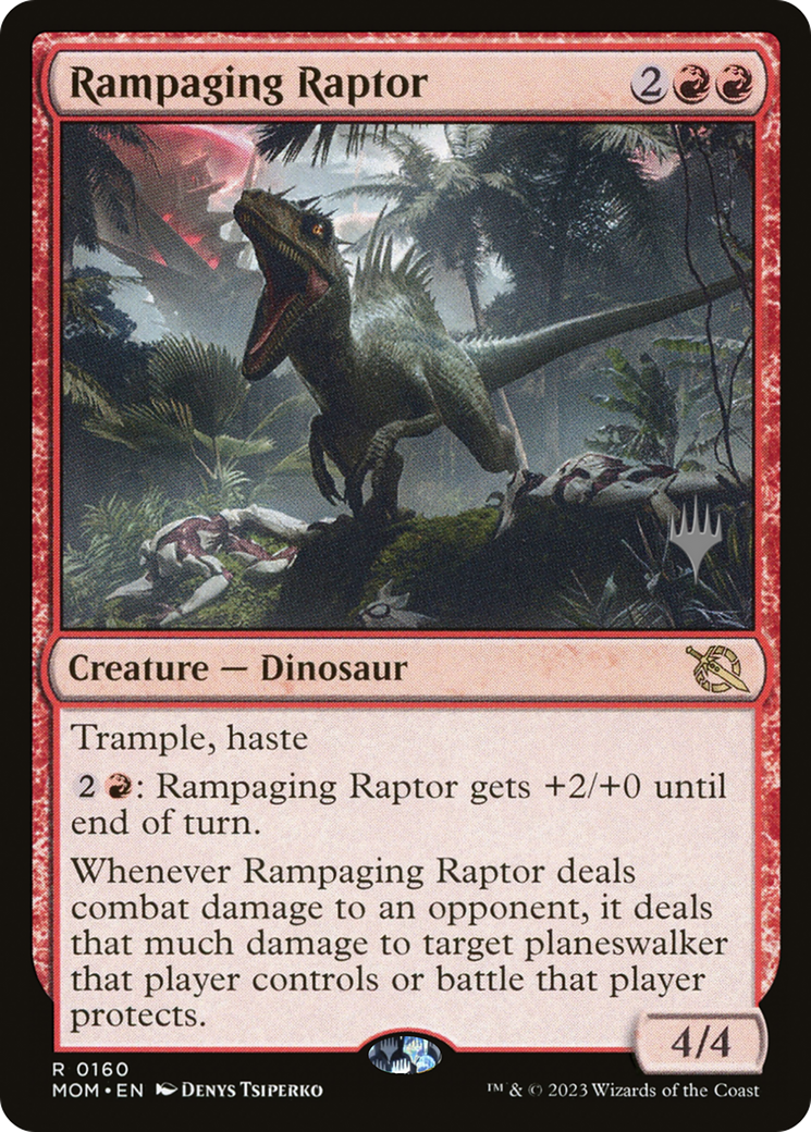 Rampaging Raptor (Promo Pack) [March of the Machine Promos] | Tabernacle Games