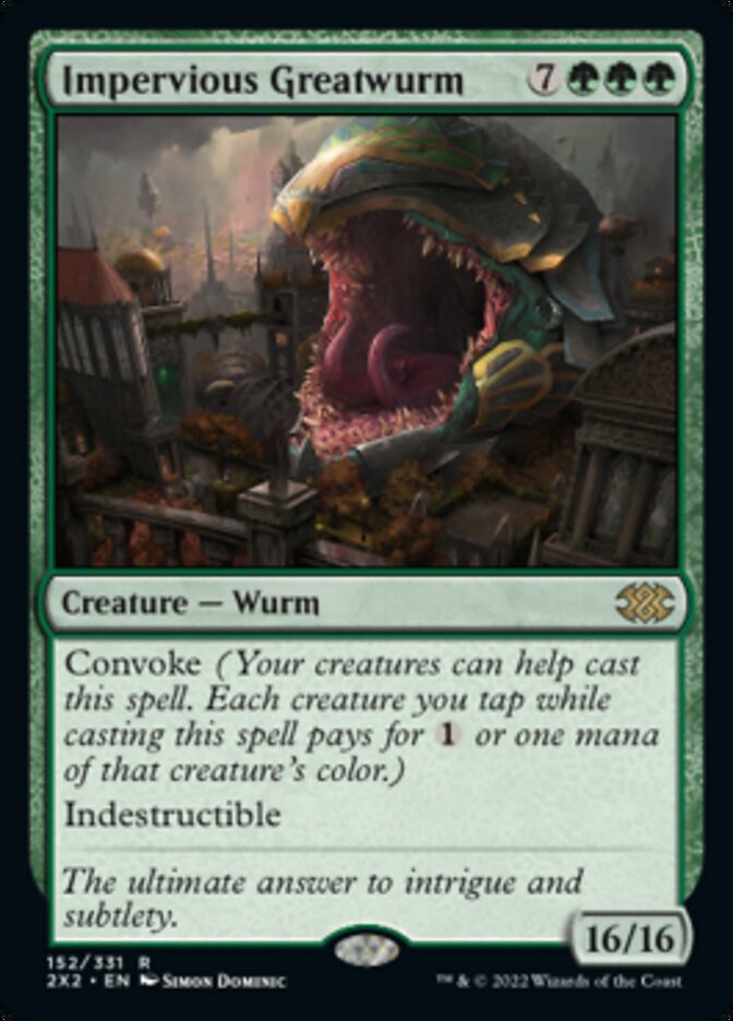 Impervious Greatwurm [Double Masters 2022] | Tabernacle Games