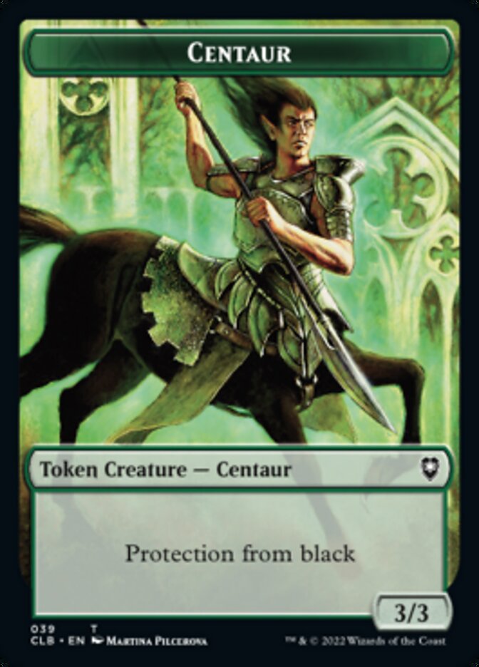 Horror // Centaur Double-Sided Token [Commander Legends: Battle for Baldur's Gate Tokens] | Tabernacle Games
