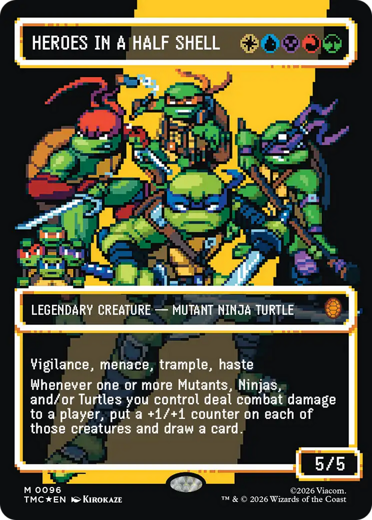 Heroes in a Half Shell (0096) (Borderless) (Surge Foil) [Teenage Mutant Ninja Turtles Commander] | Tabernacle Games