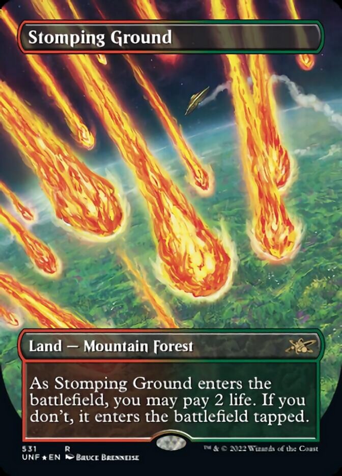 Stomping Ground (Borderless) (Galaxy Foil) [Unfinity] | Tabernacle Games