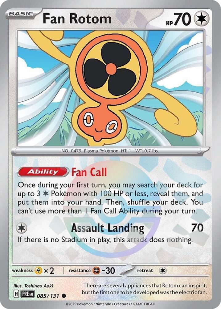 Fan Rotom (085/131) (Poke Ball Pattern) [Scarlet & Violet: Prismatic Evolutions] | Tabernacle Games