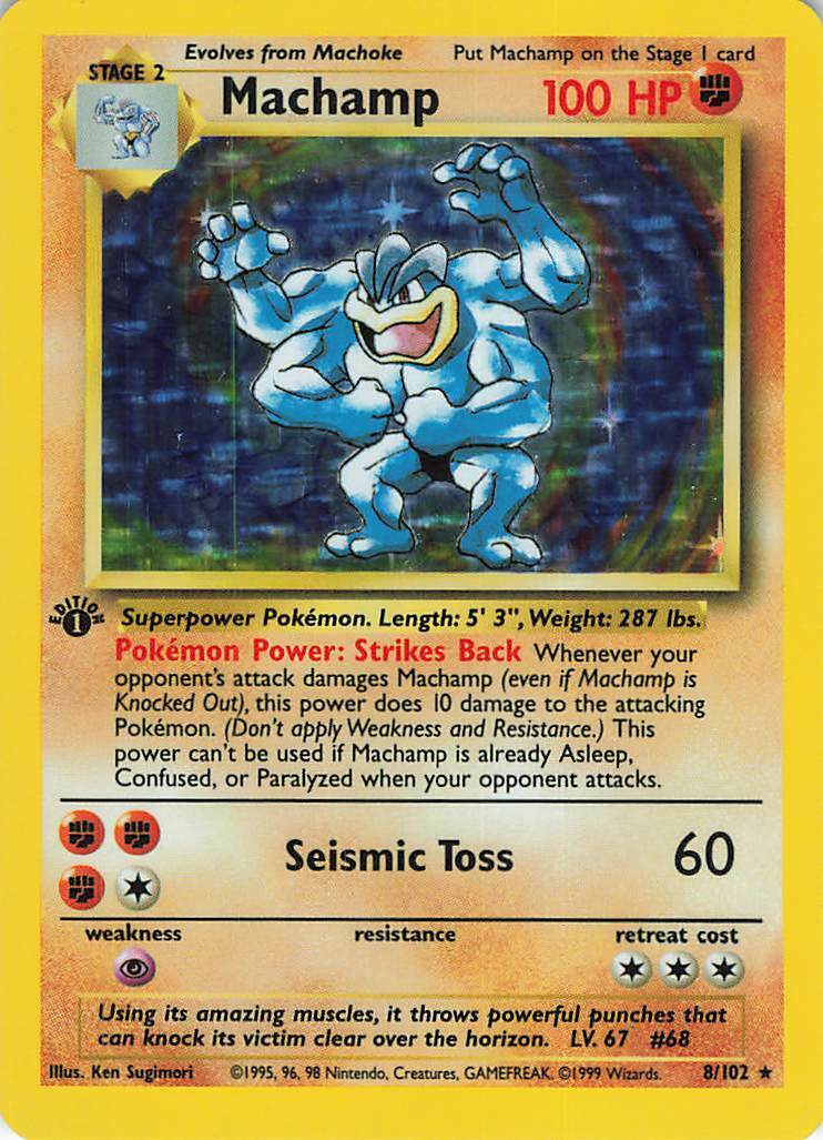 Machamp (8/102) (Shadowed Border) [Base Set 1st Edition] | Tabernacle Games