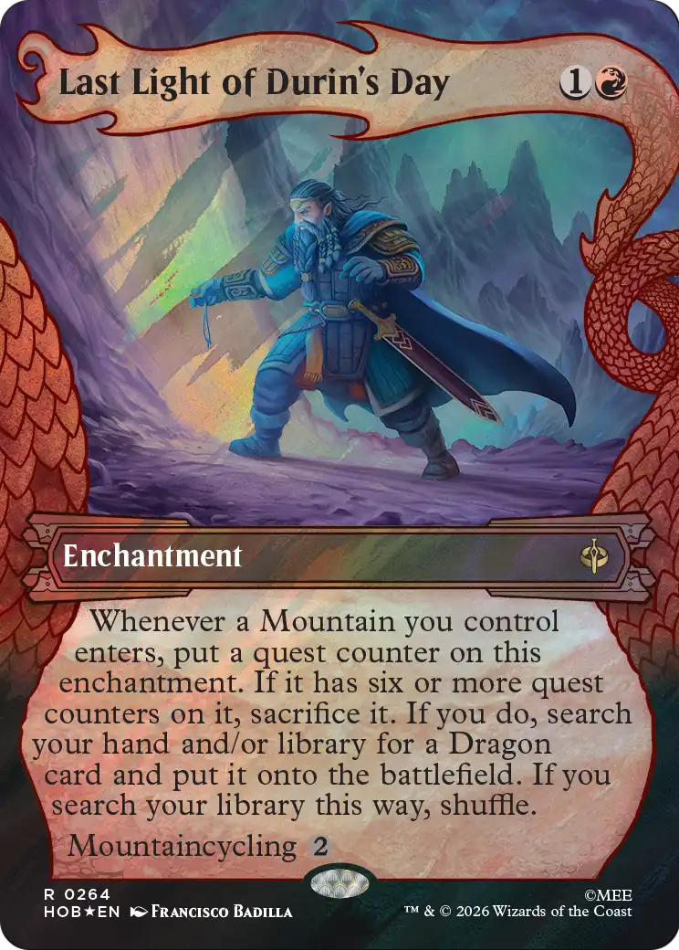 Last Light of Durin's Day (Showcase) (Surge Foil) [The Hobbit] | Tabernacle Games