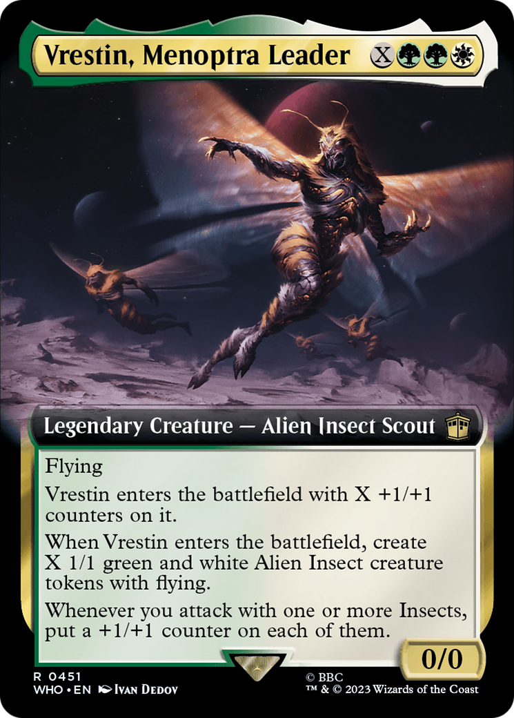 Vrestin, Menoptra Leader (Extended Art) [Doctor Who] | Tabernacle Games