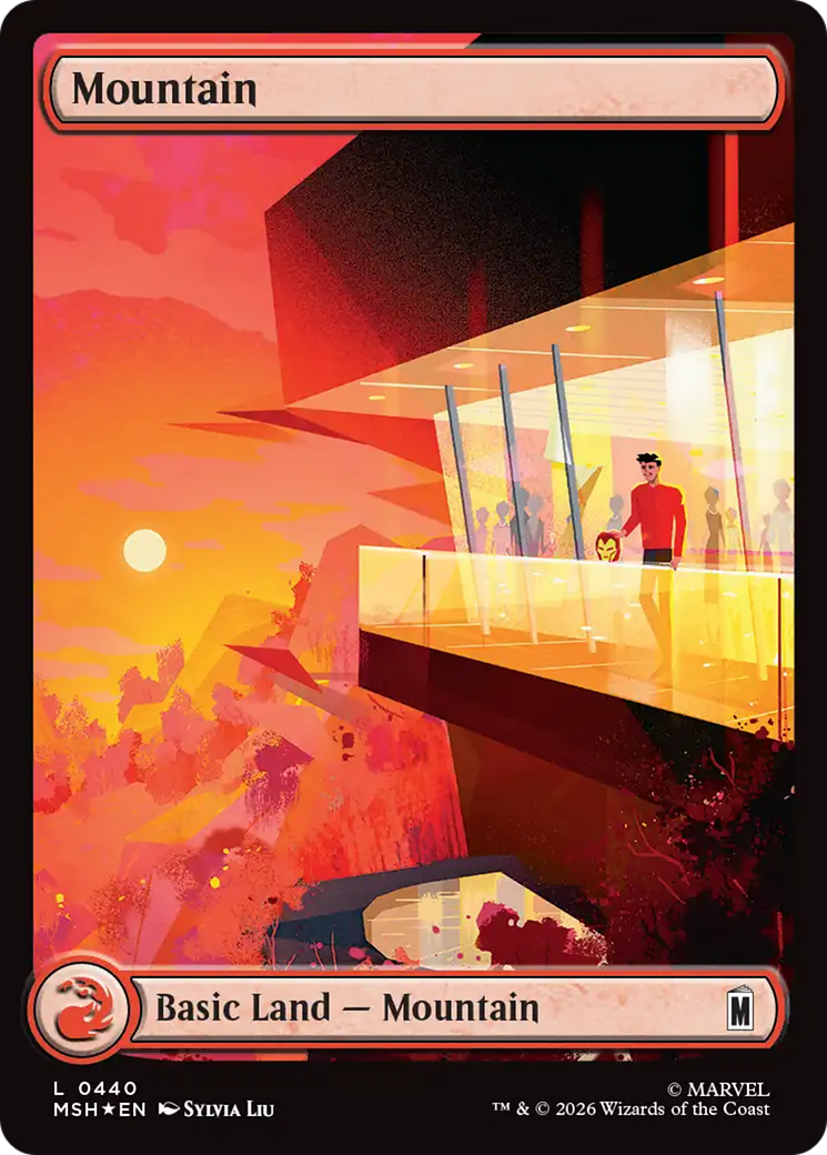 Mountain (0440) (Surge Foil) [Marvel Super Heroes] | Tabernacle Games
