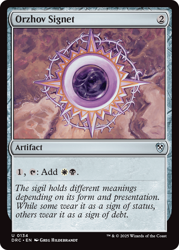 Orzhov Signet [Aetherdrift Commander] | Tabernacle Games