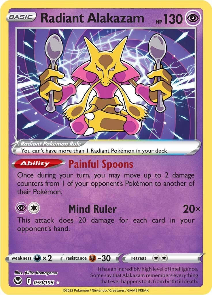 Radiant Alakazam (059/195) [Sword & Shield: Silver Tempest] | Tabernacle Games