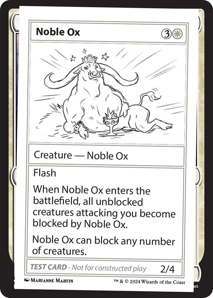 Noble Ox [Mystery Booster 2 Playtest Cards] | Tabernacle Games