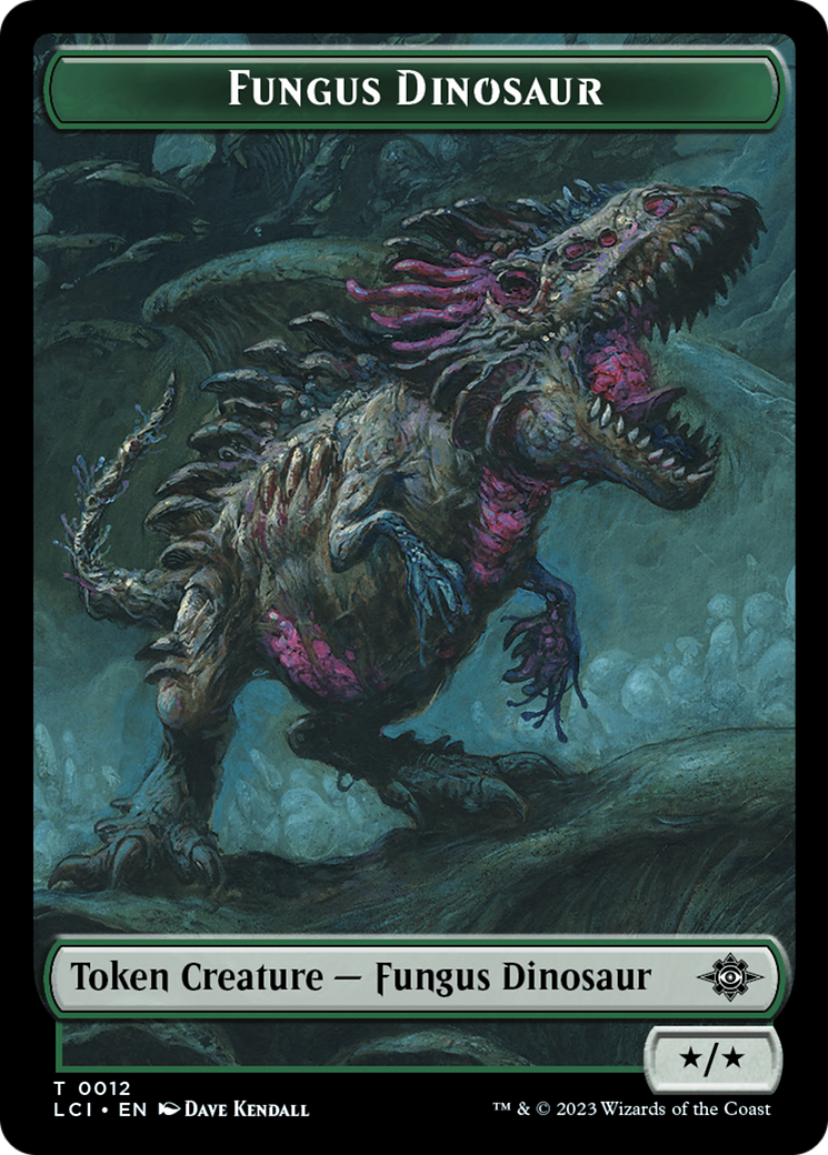 Fungus Dinosaur // Dinosaur (0001) Double-Sided Token [The Lost Caverns of Ixalan Tokens] | Tabernacle Games