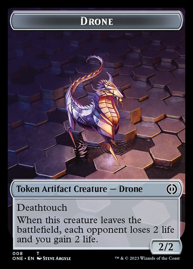 Drone Token [Phyrexia: All Will Be One Tokens] | Tabernacle Games