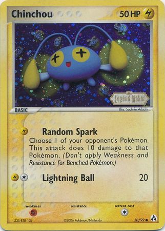 Chinchou (50/92) (Stamped) [EX: Legend Maker] | Tabernacle Games
