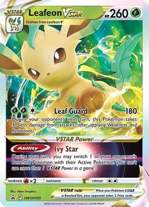 Leafeon VSTAR (SWSH195) (Jumbo Card) [Sword & Shield: Black Star Promos] | Tabernacle Games