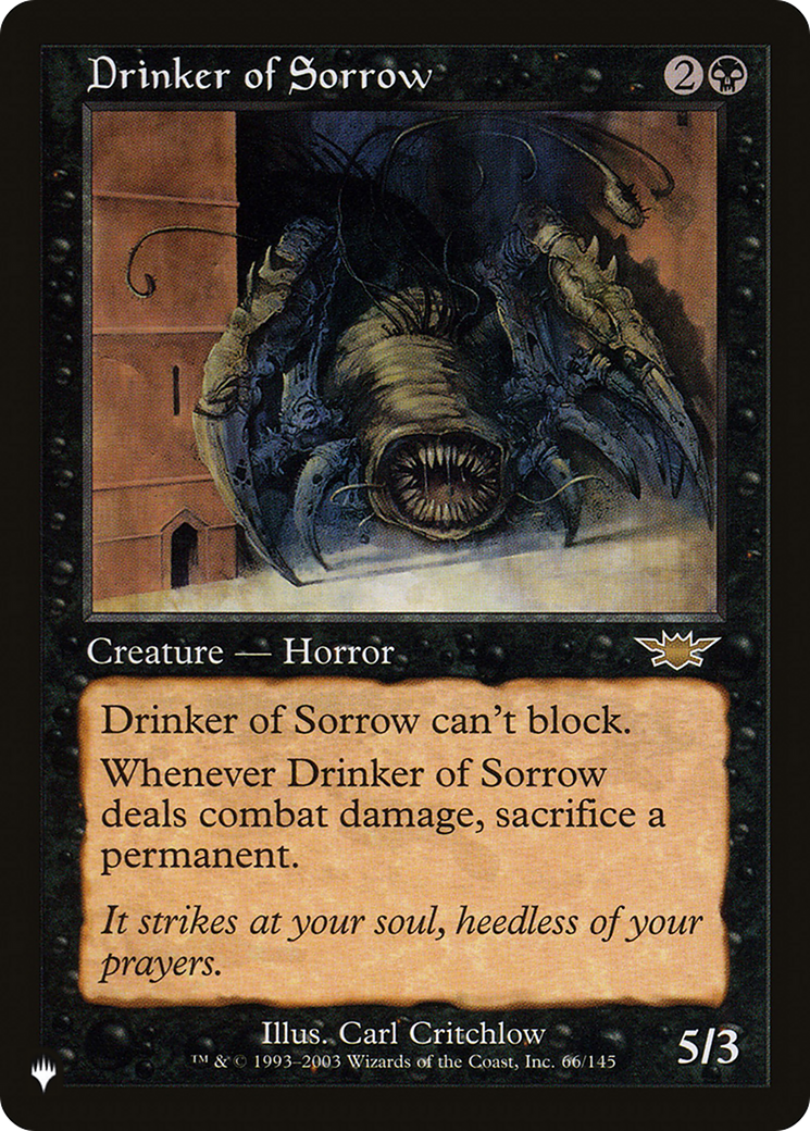 Drinker of Sorrow [The List] | Tabernacle Games