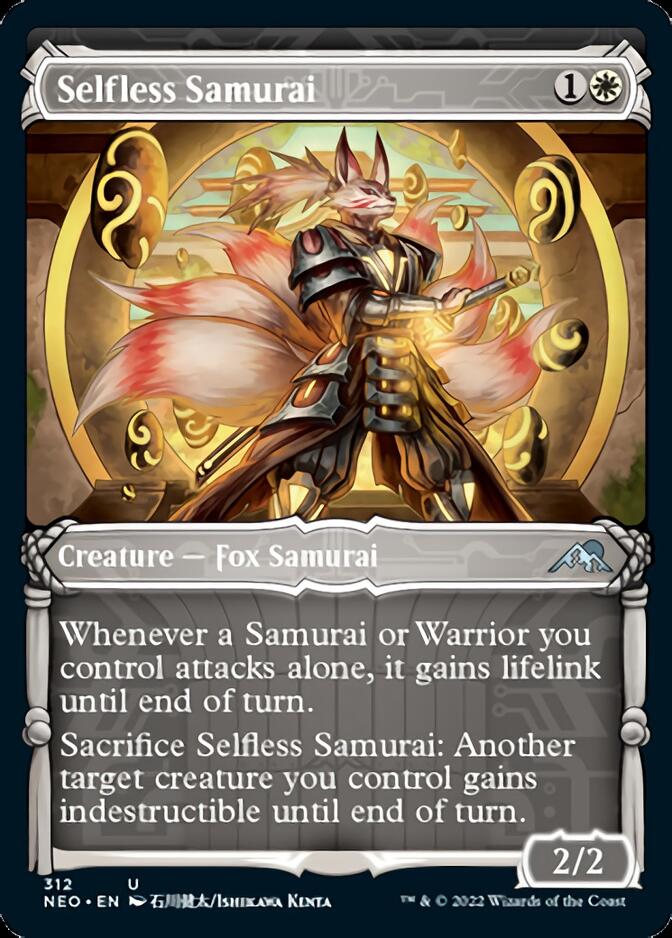 Selfless Samurai (Showcase Samurai) [Kamigawa: Neon Dynasty] | Tabernacle Games