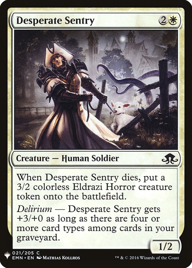 Desperate Sentry [Mystery Booster] | Tabernacle Games