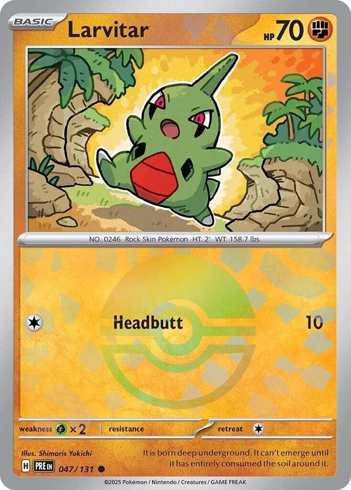 Larvitar (047/131) (Poke Ball Pattern) [Scarlet & Violet: Prismatic Evolutions] | Tabernacle Games