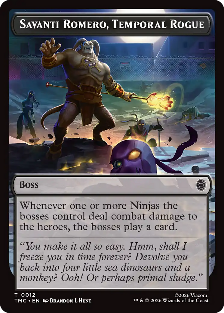 Savanti Romero, Temporal Rogue [Teenage Mutant Ninja Turtles Commander Tokens] | Tabernacle Games