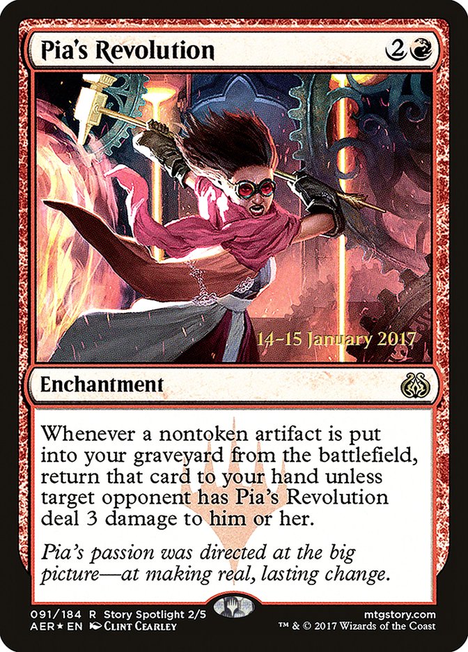 Pia's Revolution [Aether Revolt Prerelease Promos] | Tabernacle Games