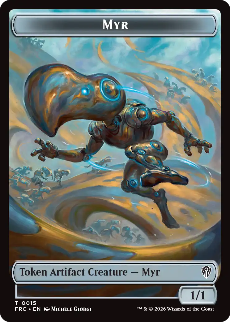 Gingerbrute // Myr Double-Sided Token [Reality Fracture Commander Tokens] | Tabernacle Games