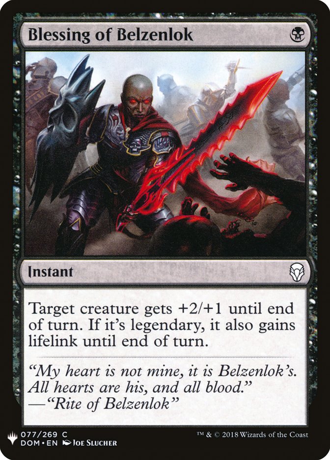 Blessing of Belzenlok [Mystery Booster] | Tabernacle Games