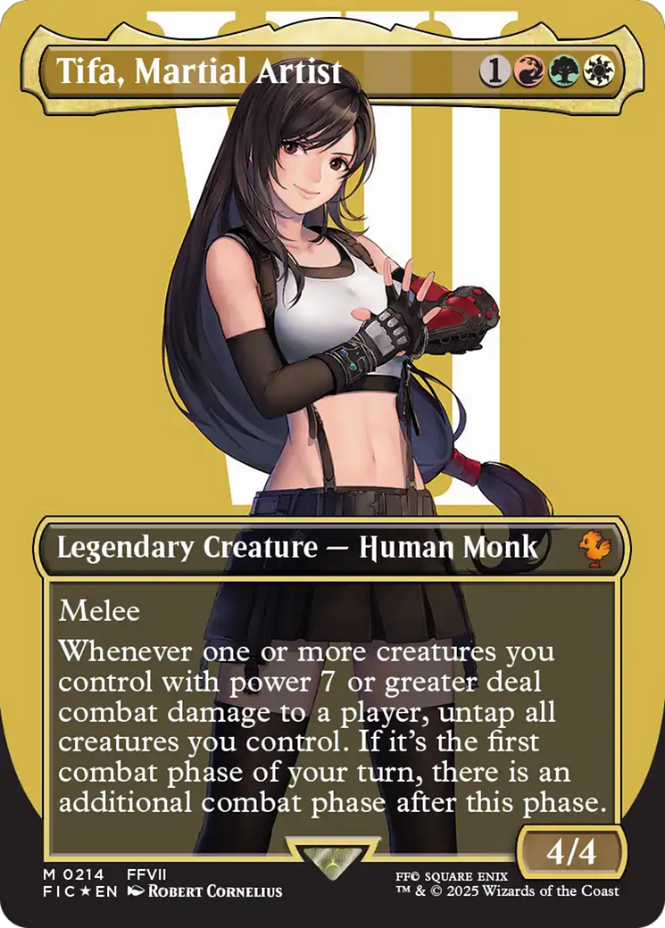 Tifa, Martial Artist (Borderless) (Surge Foil) [FINAL FANTASY Commander] | Tabernacle Games