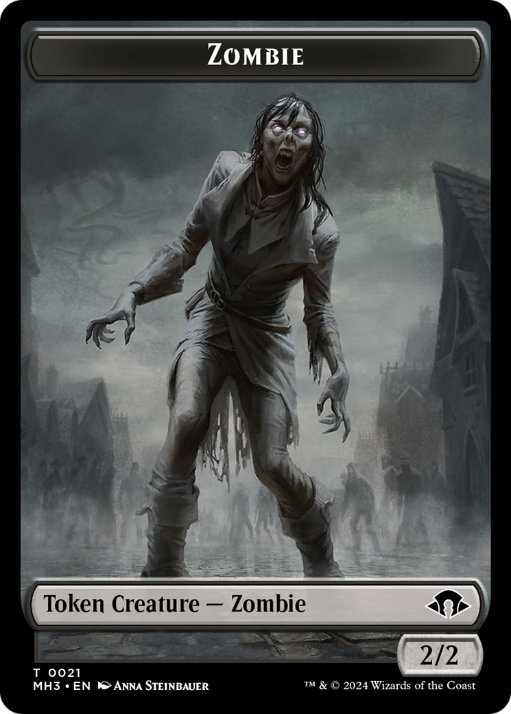 Elephant // Zombie Double-Sided Token [Modern Horizons 3 Commander Tokens] | Tabernacle Games