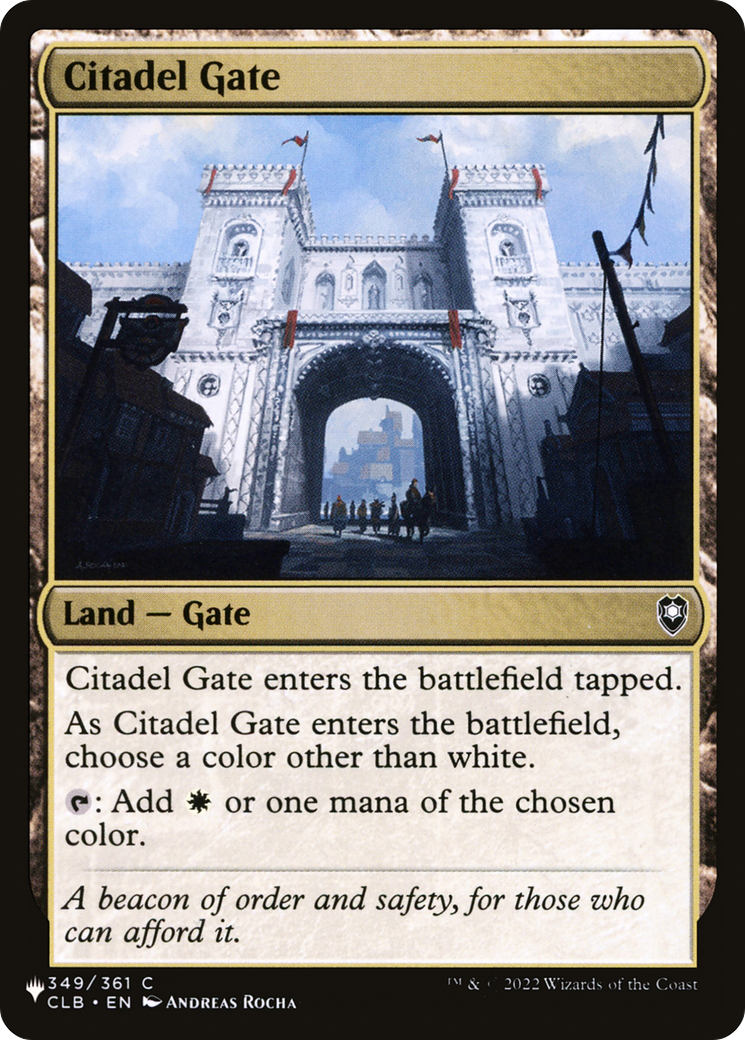 Citadel Gate [The List] | Tabernacle Games