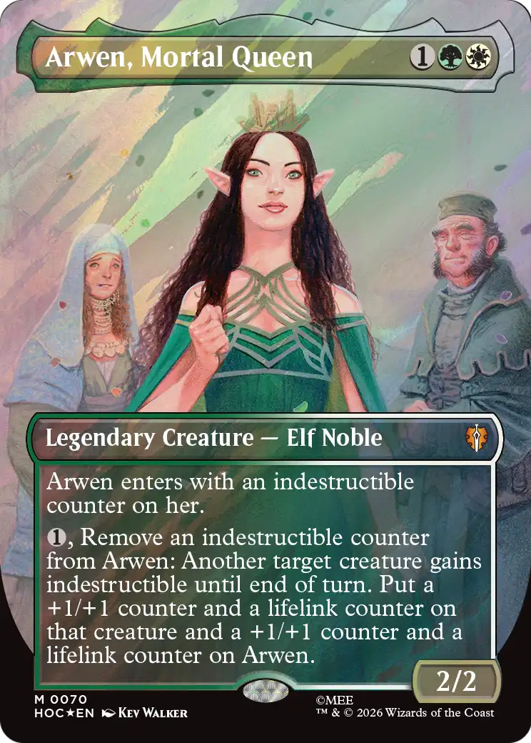 Arwen, Mortal Queen (Borderless) (Surge Foil) [The Hobbit: Eternal-Legal] | Tabernacle Games