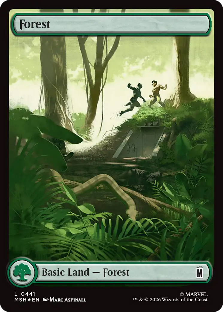 Forest (0441) (Surge Foil) [Marvel Super Heroes] | Tabernacle Games