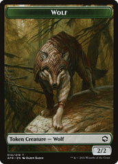 Wolf // Icingdeath, Frost Tongue Double-Sided Token [Dungeons & Dragons: Adventures in the Forgotten Realms Tokens] | Tabernacle Games