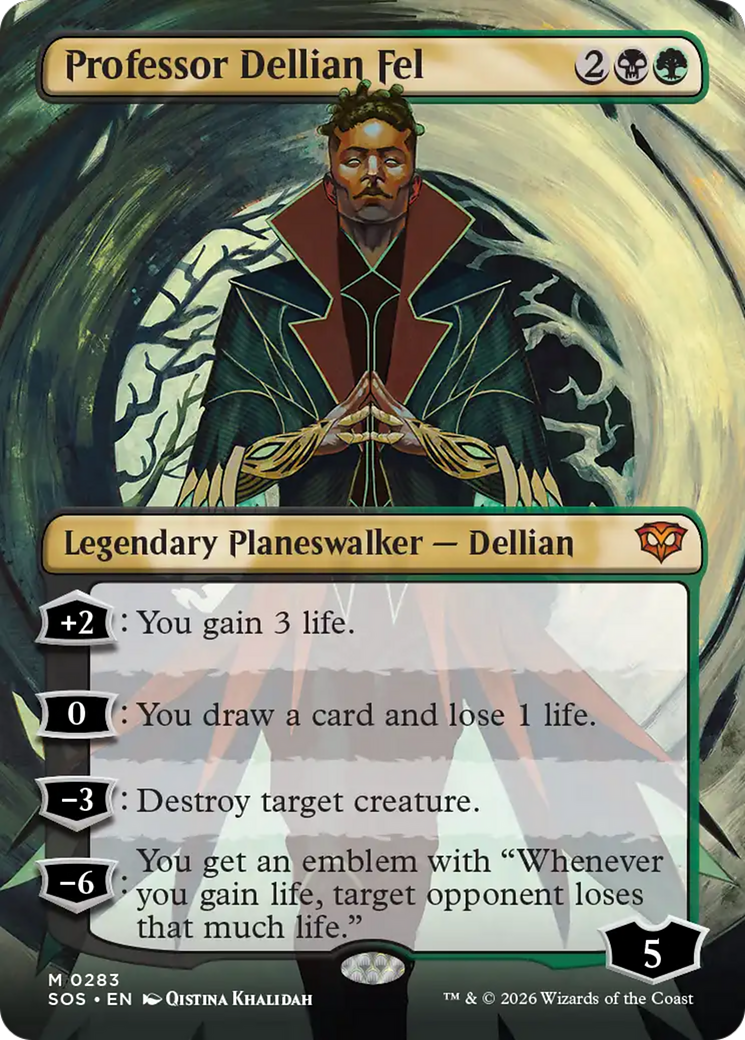 Professor Dellian Fel (Borderless) [Secrets of Strixhaven] | Tabernacle Games