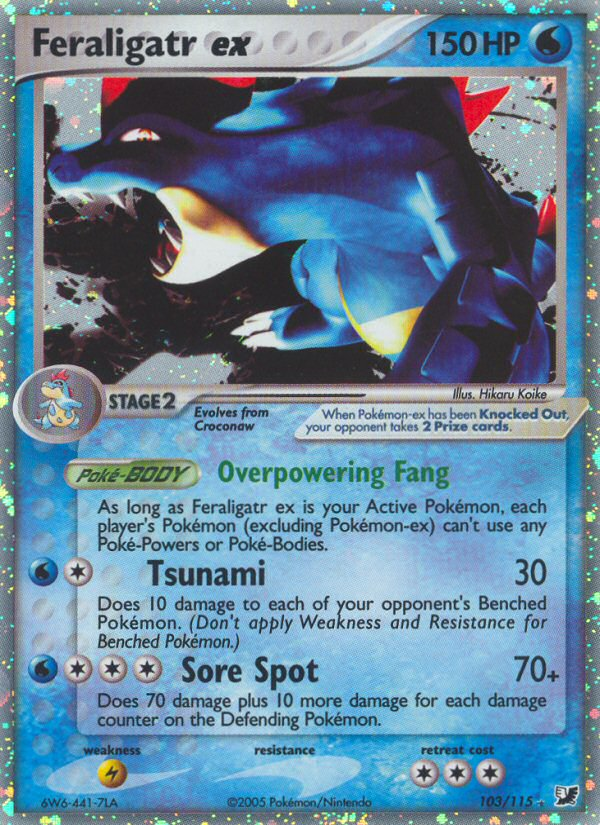 Feraligatr ex (103/115) [EX: Unseen Forces] | Tabernacle Games