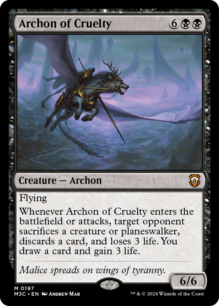 Archon of Cruelty (Ripple Foil) [Modern Horizons 3 Commander] | Tabernacle Games