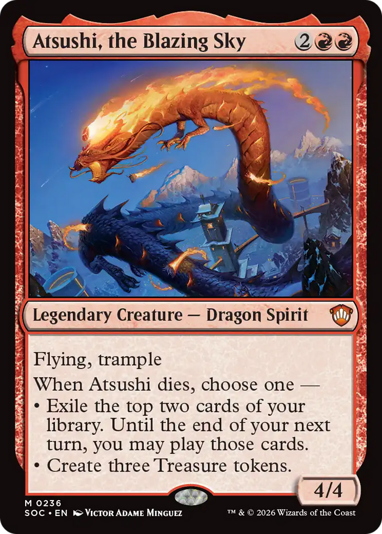 Atsushi, the Blazing Sky [Secrets of Strixhaven Commander] | Tabernacle Games