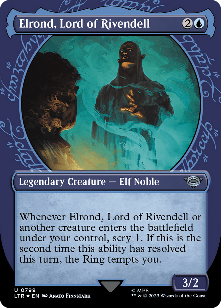 Elrond, Lord of Rivendell (Showcase) (Surge Foil) [The Lord of the Rings: Tales of Middle-Earth] | Tabernacle Games