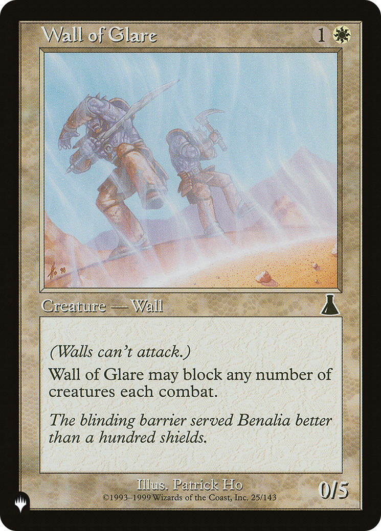 Wall of Glare [The List Reprints] | Tabernacle Games