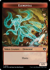 Elemental (0024) // Phyrexian Germ Double-Sided Token [Commander Masters Tokens] | Tabernacle Games