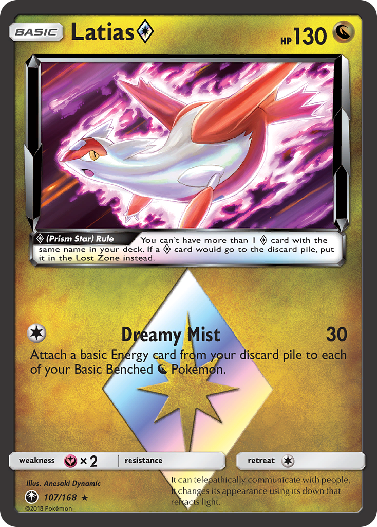 Latias (107/168) (Prism Star) [Sun & Moon: Celestial Storm] | Tabernacle Games
