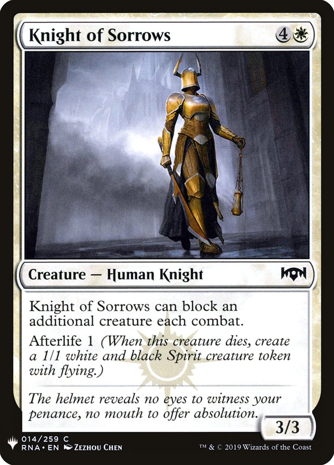 Knight of Sorrows [Mystery Booster] | Tabernacle Games