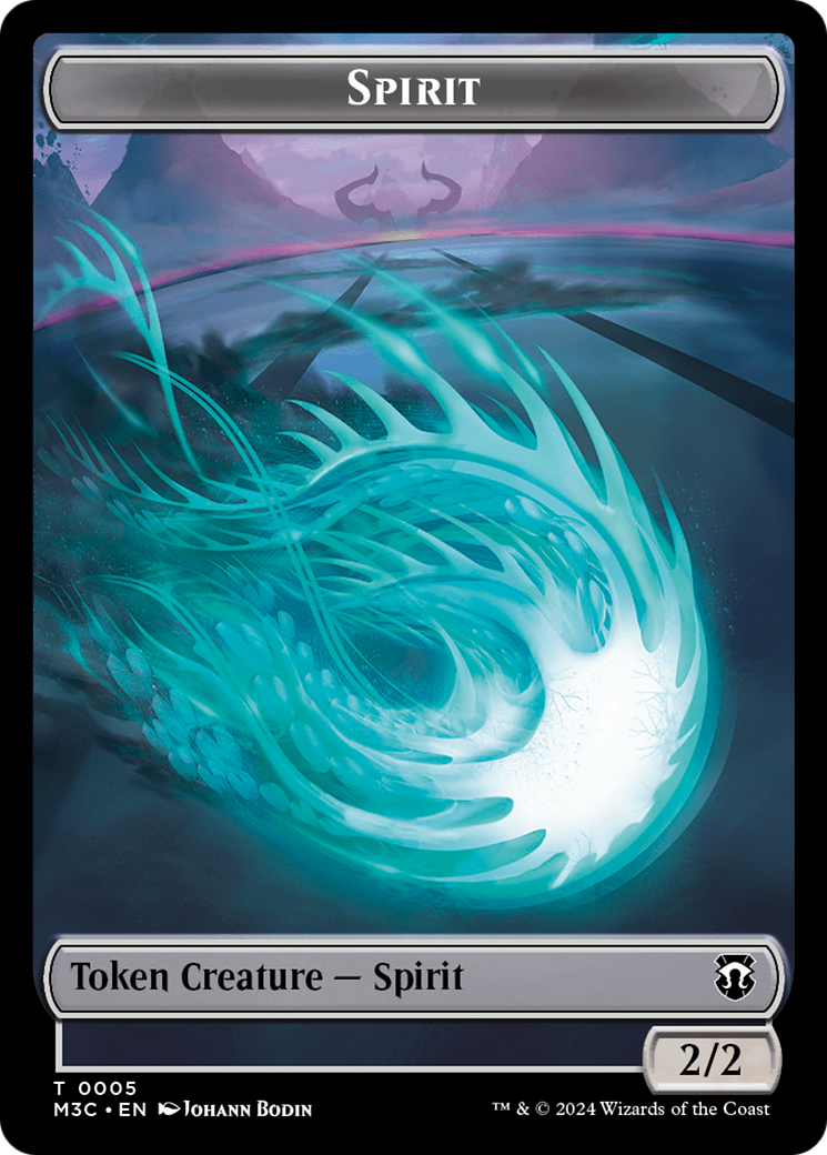 Eldrazi (Ripple Foil) // Spirit Double-Sided Token [Modern Horizons 3 Commander Tokens] | Tabernacle Games