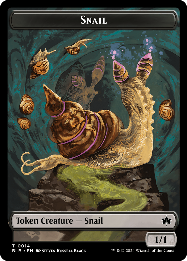 Snail // Thundertrap Trainer Double-Sided Token [Bloomburrow Tokens] | Tabernacle Games