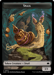 Snail // Thundertrap Trainer Double-Sided Token [Bloomburrow Tokens] | Tabernacle Games