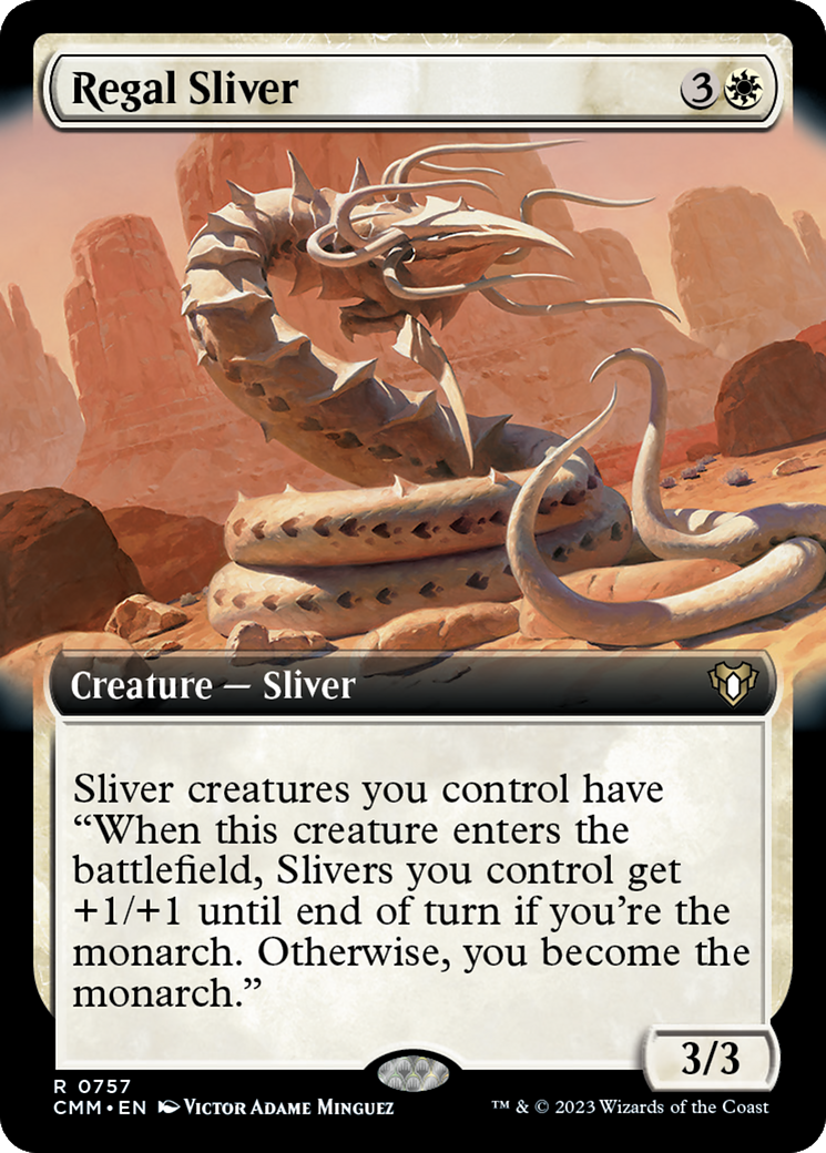 Regal Sliver (Extended Art) [Commander Masters] | Tabernacle Games